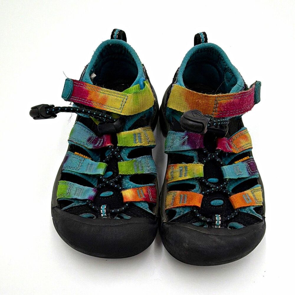 KEEN Unisex Kids Sport Sandals Tie Dye Multicolor/Black US 10 Hook & Loop